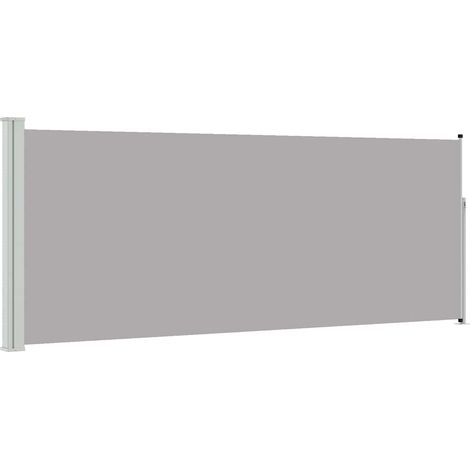 Tenda da Sole Tenda parasole Laterale Retrattile 120 x 300 cm Grigia (1/5)