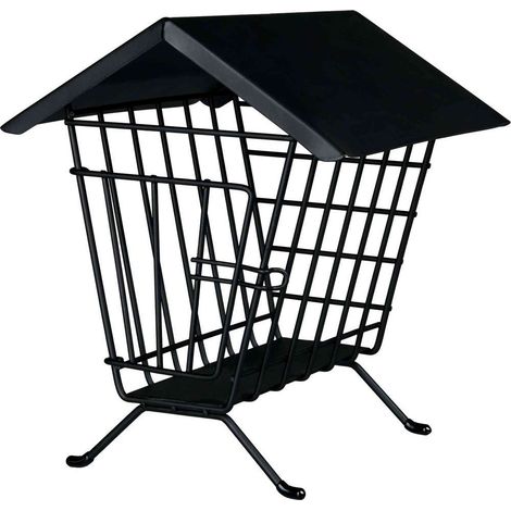 Trixie – Râtelier à foin en métal poudré 20 x 20 cm – Hauteur 23 cm – Accessoire pour rongeurs et lapins – Couvercle de protection