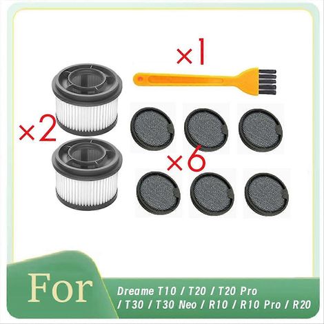 Watte-Set für Vorder- und Rückfilter für Dreame T10 / T20 / T20 Pro / T30 / T30 Neo / R10 / R10 P (1/5)