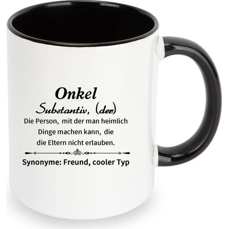 Cadeau oncle tasse cadeau de fête des pères pour oncle cadeau de Noël cadeau d'anniversaire pour oncle (noir) (1/5)