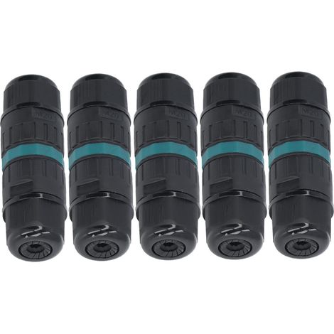 5-teiliges M20-Schnellverbinder-Set für den Außenbereich, 3-polig, wasserdicht, LED 9–12 mm, CE/SAA/UL/TÜV/RoHS-zertifiziert (1/5)