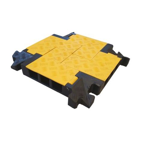 Protège câble RS PRO, Ø interne: 58 x 52mm, long. 500mm, Caoutchouc Noir/Jaune ( Prix pour 1 )