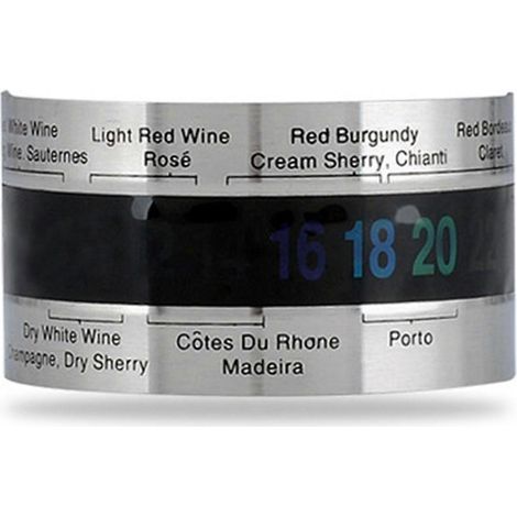 Bracelet thermomètre à vin en acier inoxydable avec écran LCD et capteur (1/4)