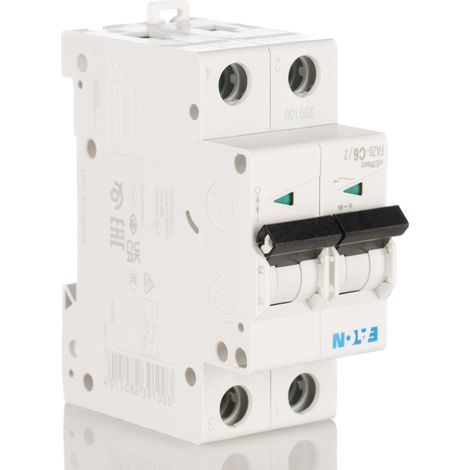 Disjoncteur FAZ 2P 6A 10kA (IEC/EN 60947 2) cbe C 000239100 EATON FAZ6 C6/2
