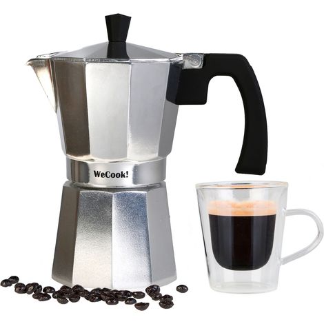 WECOOK Paola Cafetière traditionnelle en aluminium 12 tasses 40112 (1/3)