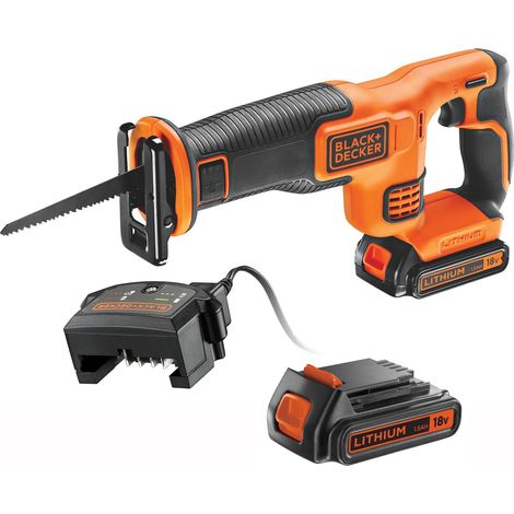 Black and Decker BDCR18 18v Cordless Reciprocating Saw 2 x 1.5ah Li-ion Battery (1/5)