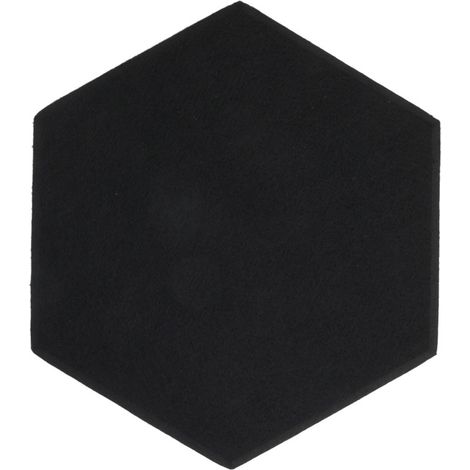 Panneau acoustique en feutre PET - 34,5x30 cm - Hexagone Noir