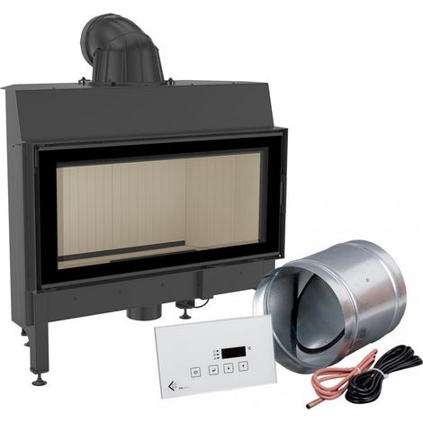 Intelligenter Kamineinsatz aus Stahl KRATKI NADIA 14 kW Ø 200 MSK GLASS (1/5)