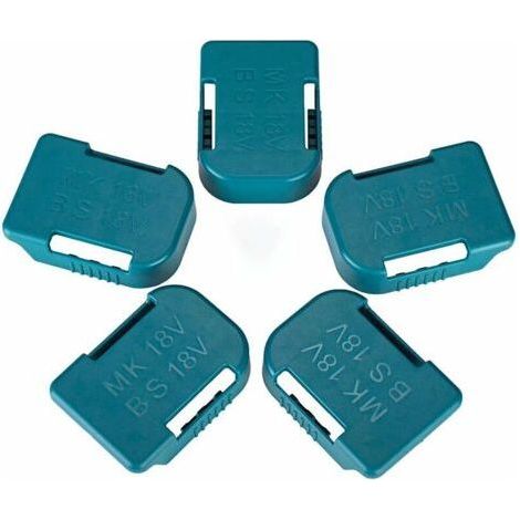 Pack of 5 Makita 18V and Bosch 18V Battery Holders - Wall Mounted - ABS Plastic - Compatible with BL1830 BL1840 BL1850 BL1860 BAT609 BAT622 (1/5)