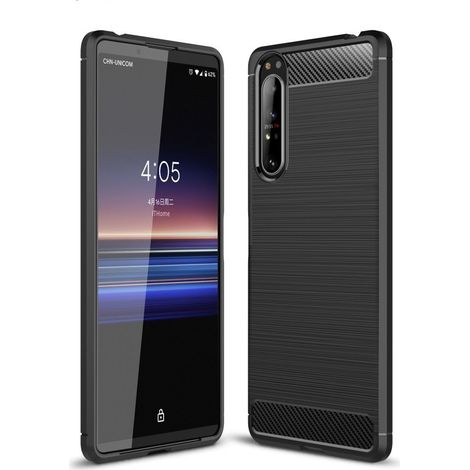 Schutzhülle für Sony Xperia 1 II, Karbon, schwarz (1/5)