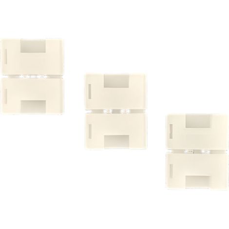 3 Pezzi Connettore 8mm 2 PIN, Per Unire 2 Striscia Led Smd con Passo da 8mm Senza Saldare