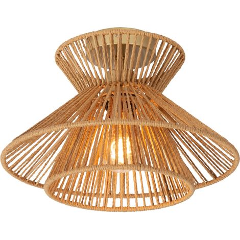 Plafonnier scandinave papier bois TASMAN E27 Lucide (1/5)