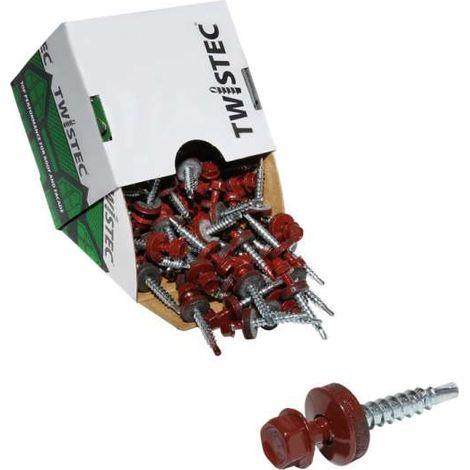 Twistec® Colorhead 4,8X35 schokobraun, für 451M8P 100St./Pck 292PVZ48X358017 Trapezblechschrauben