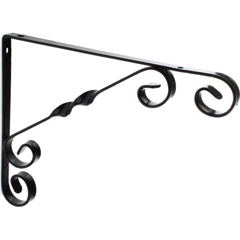 Escuadra para Estantería en Acero en Negro  Medidas 12180230 mm  Sistema de Fijación Atornillado  1 Unidad -