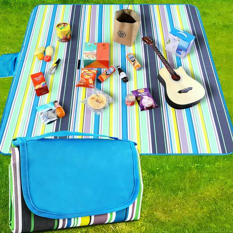 Couverture Pique Nique Imperméable 200×150 cm, Base PVC Antidérapante Anti-Sable, Pliable Lavable pour Plage Camping (1/5)