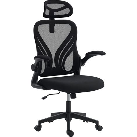 Chaise de bureau ergonomique TRAPANI noire (1/5)