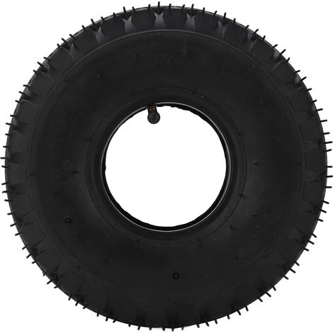 Kit de pneus pour trottinette électrique 4.10/3.50-4, pneu extérieur renforcé et chambre à air avec valve coudée (1/5)