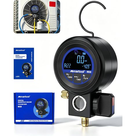 L201 Digital Refrigerant Measuring Device with Vacuum Pump Function for R32 R134a Refrigerant Hose (1/5)