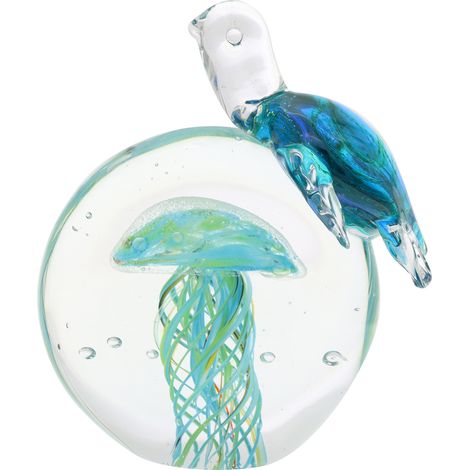 Signes Grimalt Pisapapel Geschenk  Pisapapel Medusa y Tortuga Pisapapes Blau 8x12x13cm 29359