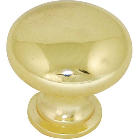Bouton anglais de diamètre 30mm en zamak finition laitonné satiné - CADAP - 00378/6S