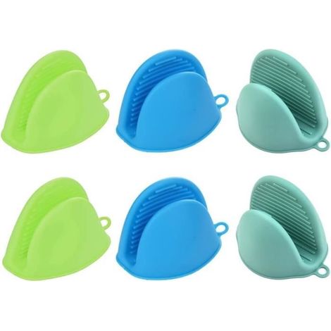 Gants Silicone Four 6 Pièces Manique Silicone Mitaines de Four en Silicone Four en Silicone Gants de Cuisine en Silicone Mini Gant (1/4)
