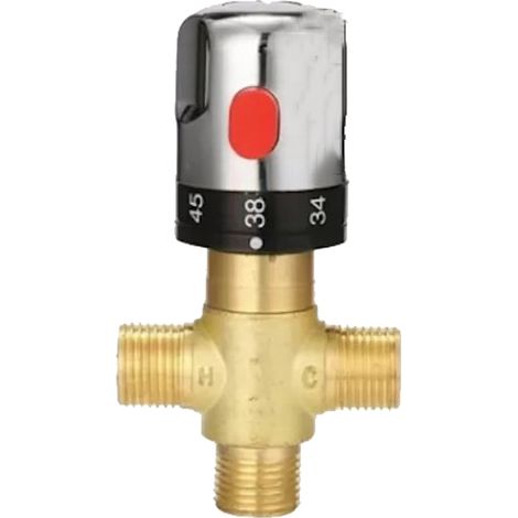 SIENTICE Classic thermostatic mixer tap, made of pure brass, with a thermostatic valve core, copper color, suitable for kitchens and bathrooms (1/5)