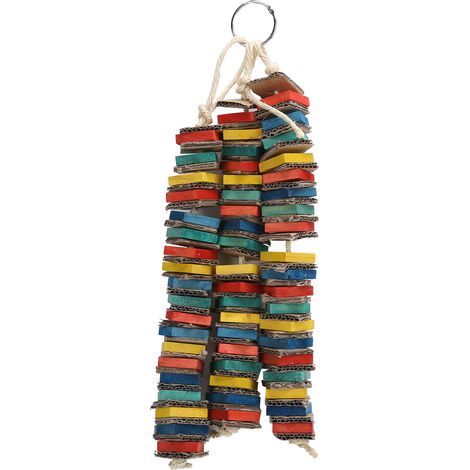 Jouets à mâcher pour perroquets, bloc en bois coloré suspendu, jouet destructeur, fourniture pour animaux de compagnie (1/5)