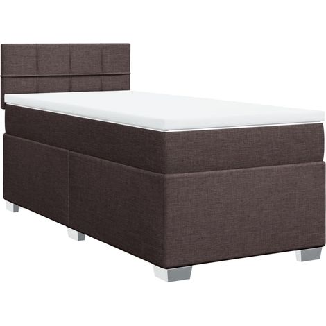 Maison Exclusive - Boxspringbett mit Matratze Dunkelbraun 80x200 (1/5)