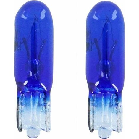 2x ampoule 12V 1,2W T5 W2x4,6D bleu wedge voiture tracteur remorque moto universel