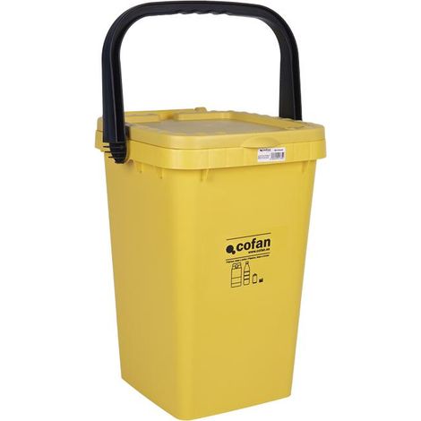 CONTENEDOR AMARILLO PARA PLASTICOS-LATAS, MODELO CHALTEN 25L.