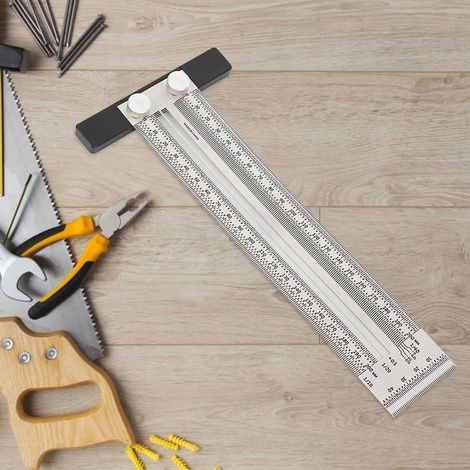 200-mm-Anreißwinkellineal aus legiertem Stahl für Schreinerarbeiten, Zeichen- und Messwerkzeuge für Holzbearbeitung (1/5)