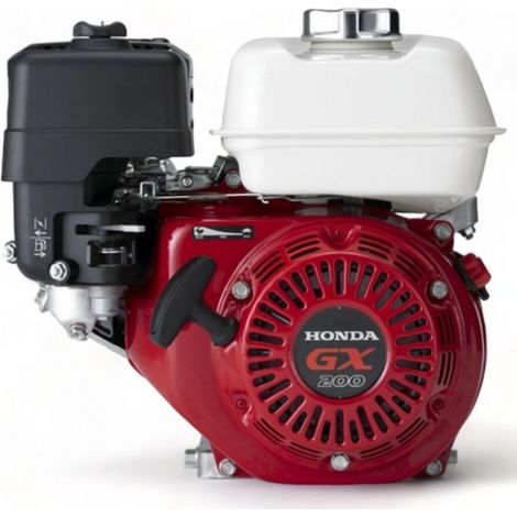 Honda Engines – Moteur thermique Honda GX200QHB1 196 cc – Vilebrequin 19,05 mm – Filtre à air à bain d'huile – Pour équipements de construction et générateurs (1/5)