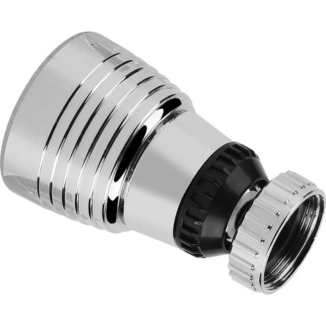 Küchenarmatur-Brausekopf mit 3-farbiger, temperaturabhängiger LED-Beleuchtung – 360° drehbar – silberfarben galvanisiertes ABS – G4/3 Innengewinde – 38 mm (1/5)