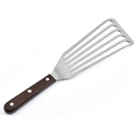 1 Spatule à poisson,Acier inoxydable,Surface polie miroir,Poignée antidérapante,Cuisine et barbecue (1/5)