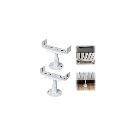 Lot de 2 Supports de radiateur en Aluminium, Pied radiateur Fonte,résistance au Brouillard salin, Support de radiateur pour la Maison, Support réglable en Hauteur Hauteur réglable 13-18cm