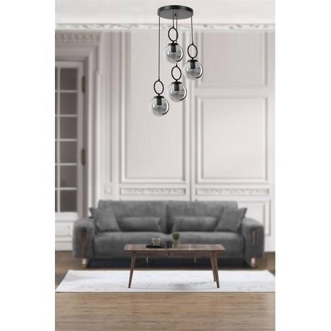 Lustre industriel scandinave, hauteur 70 cm, diamètre 30 cm, 100% métal, finition noire, culot E27, max 40 W, éclairage élégant pour les espaces modernes (1/4)