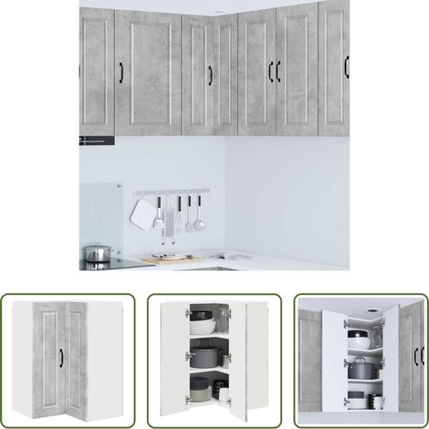 vidaXL Betonfarbe - Küchenschrank mit Tür Beton Grau 57 x 57 x 80 cm Holzwerkstoff (1/5)
