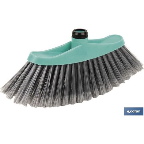 Brosse de balayage 34x8x15cm en polypropylène et PVC turquoise et gris (1/4)