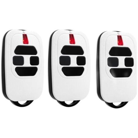 Lot de 3 télécommandes 433,92MHz Compatible GTI2/4, GT2/4, MIO TR2/4 Codes HCS, DIP SWITCH HT12, D.A.R.T. Avec pile et porte-clés (1/4)
