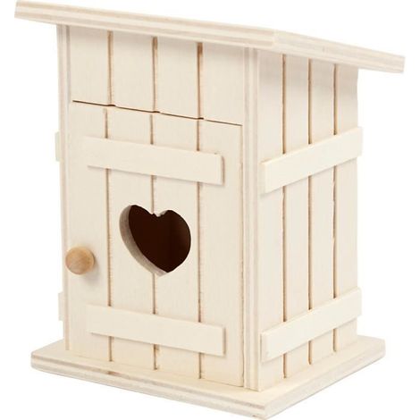 Miniature - 88 - Cabane de Toilettes - Blanc - 8 cm x 6,5 cm x 10,1 cm - Décoration Intérieure