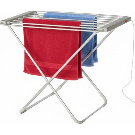 Elektrischer Wäscheständer Zusammenklappbarer Wäscheständer mit 6 Stangen, 100 W Ausziehbarer Wäscheständer 55 x 75 x 95 cm (1/5)