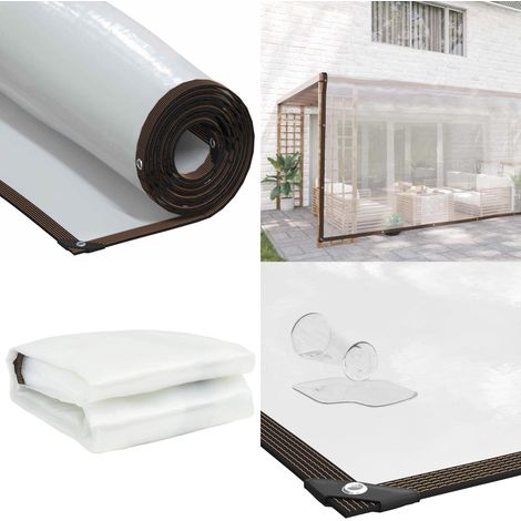 vidaXL Transparente Plane mit Ösen 5x10 m Polyethylen (1/5)