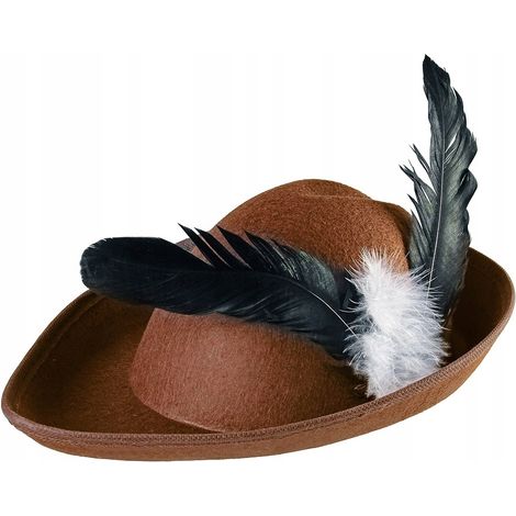 Sombrero de guardabosques cazador con bola de plumas