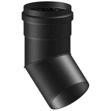 Gomito 45° tubo in acciaio nero opaco fumi linea Pellet curva diam 80 mm