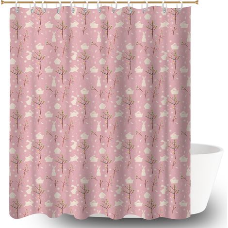 Rideau de douche 180x180 imprimé bâche polyester douche pour célibataire actif (1/5)