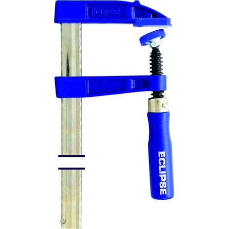 Serre-joint à vis de 80 mm de profondeur avec capacité de serrage de 400 mm (16"), Bleu et Argenté (1/2)