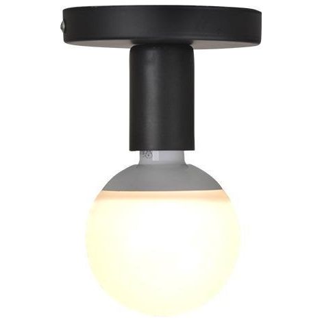 Plafonnier minimaliste noir E27, style rétro scandinave (1/5)
