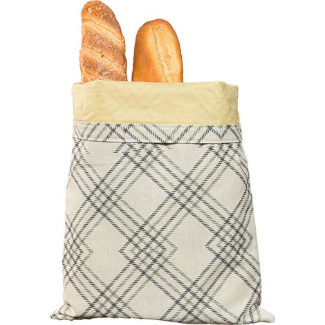 Set mit 2 Bienenwachs-Brotbeuteln für selbstgebackenes Brot, wiederverwendbare Aufbewahrung aus Bio-Baumwolle für Sauerteigbrot und Baguettes (1/4)