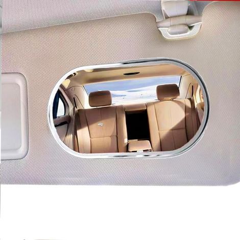Miroir pare-soleil pour voiture, miroir de courtoisie pour véhicules, miroir de courtoisie auto-adhésif pour camion, SUV (ovale) (1/4)