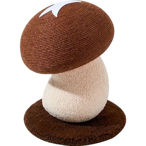 Griffoir pour chat, forme de champignon, design durable, Marron (1/2)